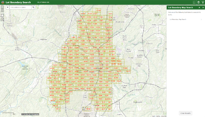 Fulton County Land Lot Map Atlanta Department Of City Planning Gis - Interactive Maps